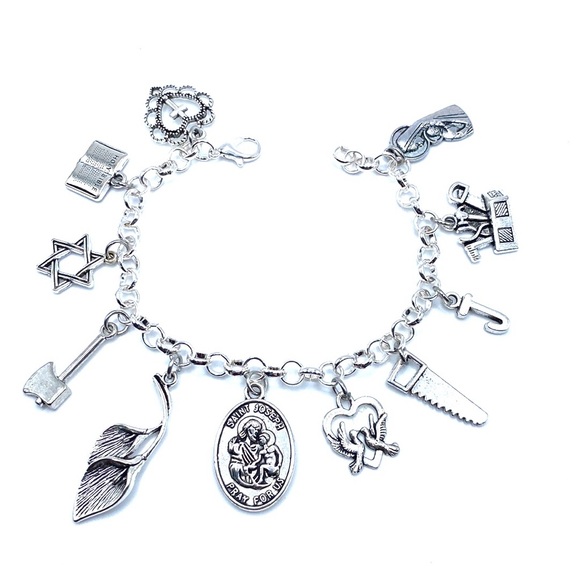 Saint Joseph Charm Bracelet Religious Christianity - Picture 7 of 8